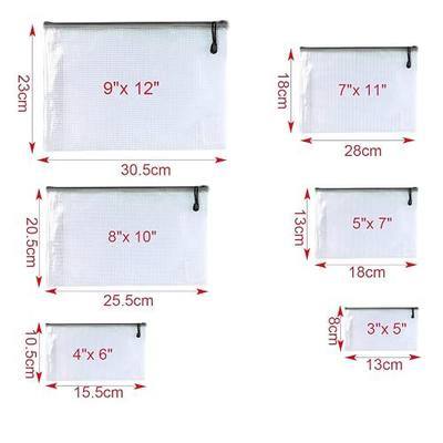 Oaimyy-3"x 5"-20 Pcs-Mesh Zipper Pouch Bag,Zippers Pouches Zip Bags File Bags for Organizing,Office Supplies,Home Storage,Cosmetics Travel,Assorted Color