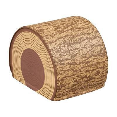 ECR4Kids SoftZone Tree Log Quarter Seat, 12in, Kids Bench, Chocolate
