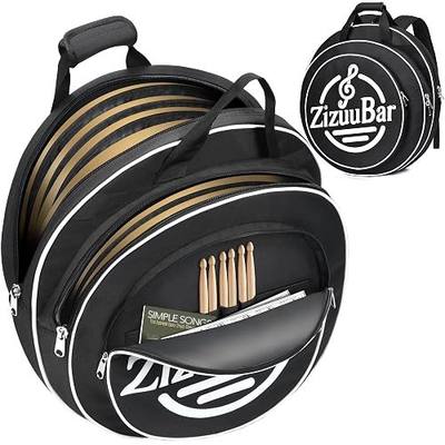 22" Cymbal Bag with 6mm Padded Dividers, Drum Cymbal Gig Bag with Carry Handles, Backpack Straps, and Double Layer Protection, Fits 22-Inch Cymbals and Accessories