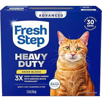 Fresh Step Heavy Duty Odor Block Advanced Multi Cat Clumping Litter with Febreze, 17.5 lb (Package May Vary)