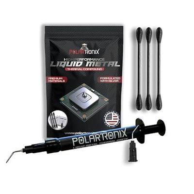 PolarTronix Liquid Metal Thermal Paste - 1 Gram - Made in USA - Liquid Metal for PS5 - CPU - GPU - Series S Series X- Game Consoles Best for overclocking - Premium Materials - Ps5 Liquid Metal