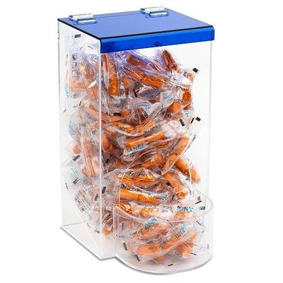 Inevibe Earplug Holder, Universal Container with Lid for Small Bulk Items | Clear Acrylic Storage for Accessories, Hairnets, Laundry Dishwasher Pods, Packets, Beard Covers, Condiments & Candy