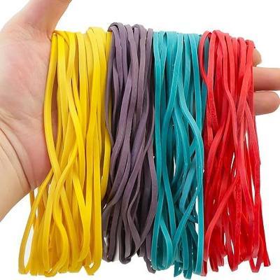 Decymis Large Rubber Bands Heavy Duty, 120 Pcs, 7 Inch, Office Supplies | Big Colored Rubber Bands Heavy Duty for Office File Folders,Trash Can or Rubber Band Ball