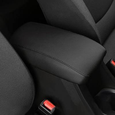 AOMSAZTO Console Covers for 2012-2017 Toyota Camry Armrest Covers for Toyota Camry Black with Black Stiches