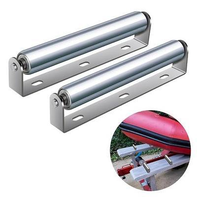 2 Sets Roller and Bracket, Roller and Bracket Set, 10" Long Roller and Bracket, 1.5'' Diameter Conveyor Roller and Bracket Set for Woodworking, Roller Conveyors or Kayak Roller Loaders