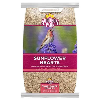 Audubon Park Sunflower Hearts Wild Bird Seed, 15-lb. | Bird Seed for Outside Feeders