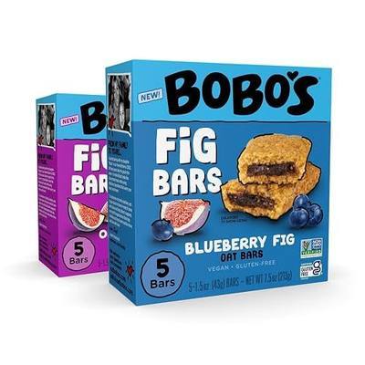 Bobo's Fig Bars Variety Pack, Original and Blueberry Flavors (20 ct) | Gluten Free Breakfast Bars, Healthy Snacks for Adults & Kids, Simple Ingredients, Whole Grain Oats, Plant Based, Non-GMO
