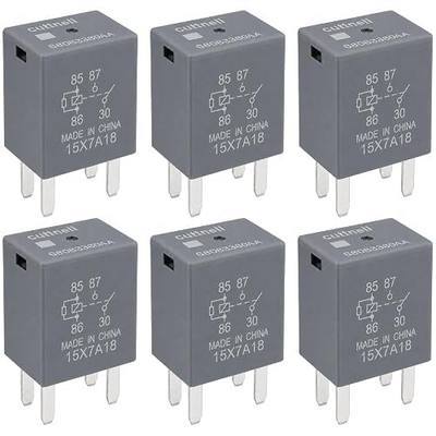 6-Pack 68083380AA Relay 12V 35A 4-Pin | Compatible with Jeep Wrangler Grand Cherokee Dodge Ram Chrysler, Fixes Fuel Pump, Cooling Fan, Starter, A/C Blower & Horn