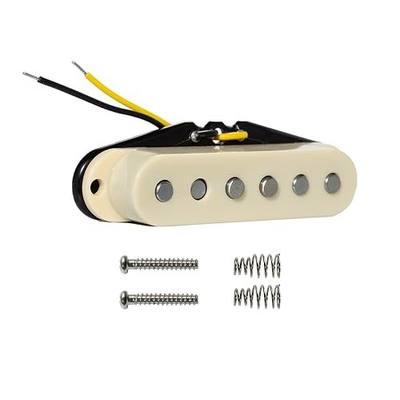 Pro ST Staggered Vintage Alnico 5 Single Coil Bridge/52mm Pickup 7.2K for Strat Style Electric Guitar, Cream