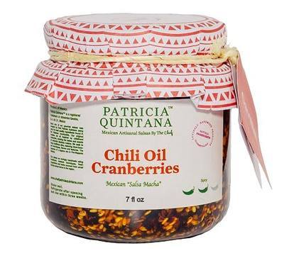 Patricia Quintana | Authentic Mexican Salsa Macha - Gourmet taste | Chili oil and cranberry | Handmade 100% Organic Ingredientes | Perfect Topping for Any Dish 1 Bottle 7 Oz.