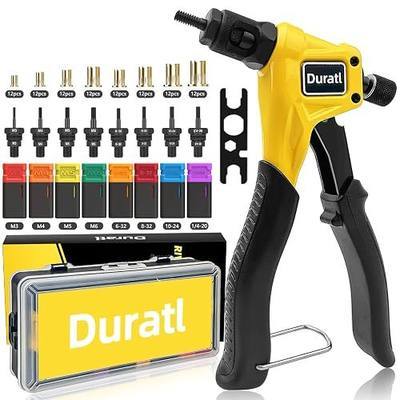 Rivet Nut Tool Kit, 96Pcs Rivnuts Assortment Kit, for Tight Spaces | 8 Metric/SAE Mandrels (M3-M6, 6-32, 8-32, 10-24, 1/4-20), Wrench, Carrying Case, Furniture, Automotive, DIY, 8-Inch