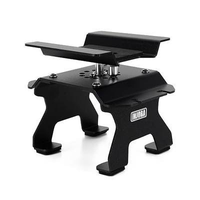 INJORA Aluminum 80g RC Car Stand with Shock Holder for 1/24 1/18 RC Crawler Upgrade(Black)