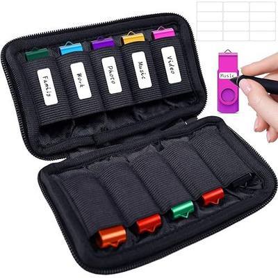 Flash Drive Case, USB Drive Holder, Storage Bag for Thumb Drive, Light Weight and Easy to Put into Handbag, Protect and Store Small Items, 10 Slots Electronic Accessories Organizer