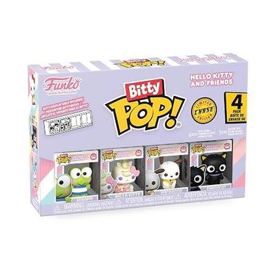 Funko Pop! Bitty: Sanrio - Keroppi, Hello Kitty (Unicorn Party), Pochacco, and Chase Mini Figure - 0.9 Inch (2.2 Cm) - Hello Kitty Collectable - Stackable Display Shelf Included - Gift Idea