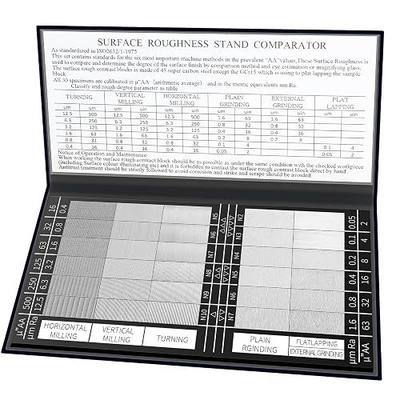 30PCS Surface Roughness Comparator,Surface Finish Comparator Set,Roughness Test Block Ra0.05-12.5mm Microfinish Comparator for Machinery Manufacturing Lathe Teaching