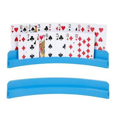 2 Packs of Double-Layer Card Holders,Playing Card Holder for Kids Adults Hands Free Card Holder for Family Card Game Nights Poker Parties