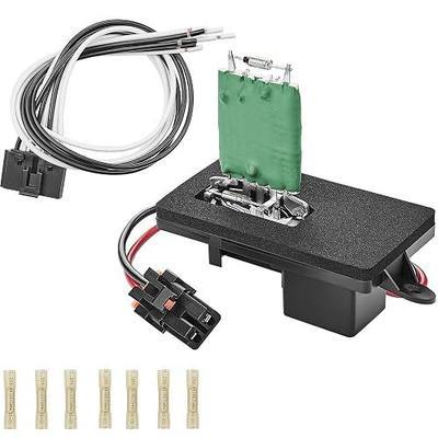 Blower Motor Resistor Kit with Wiring Harness and Connectors Compatible with 1999-2006 Chevy Silverado GMC Sierra 1500 2500 3500 2000-2002 Yukon XL Blower Motor Fan Resistor Replaces#89019089 89018597