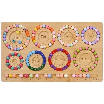 Favonuovy Bead Boards for Jewelry Making with 8 Bracelet Sizes Bamboo Bracelet Making Beading Tray 4.5" 5” 5.5” 6” 6.5" 7" 7.5" 8” Wooden Bracelet Sizer Measurement Design Tool