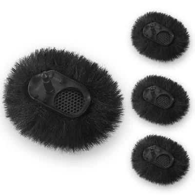 Microphone Windscreen for DJI Mic-2, Replacement Pop Filter & Wind Muff, Anti-Pop & Noise Canceling Fuzzy Cover, Only for DJI Mic-2 Wireless Microphone (Not for DJI Mic-1) (4PCs-Black)