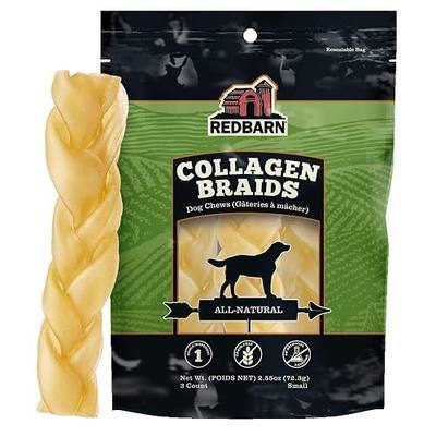 Redbarn Pet Products Collagen Braid Small 3-Count Beef Collagen Chews for Dogs - Joint Health Support with Collagen Peptides, Alternative to Traditional Rawhide