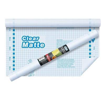 Chell Matte Clear Contact Paper, Self Adhesive Book Cover, 17.5in x 5ft