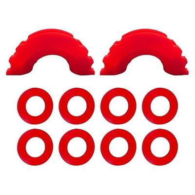 Wevdn D Ring Shackle Isolators Washers Kit, Rubber Shackle Isolators with Washers Fits Standard 3/4" Shackles, Soft Shackle Isolators Protect Shackle & Bumper Reduce Rattling (Red)