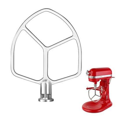 Stainless Flat Beater for KitchenAid 5 Plus - 6QT Bowl Lift Mixer | Bowl Lift Stand Mixer Accessory, Dishwasher safe, great for bread, pasta, cookies, pizza dough & daily homemade baking