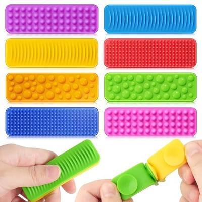Sensory Fidget Toys Kids Adults: 8 Pack Suction Toys for Autism Calming | Sensory Stickers for Stress Relief - Fidget Strips for Classroom Office Desk - Special Education Classroom Prizes Must Haves