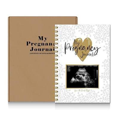 Pregnancy Journal Memory Book - 82 Pages Hardcover Pregnancy Book, Pregnancy Planner, Pregnancy Journals for First Time Moms, Baby Memory Book, Mom Book Diary, Ultrasound Baby Book Memory (Heart)