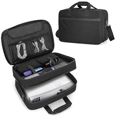 CURMIO Projector Travel Bag Compatible with Epson and Most Major Projector | Double Layer Projector Carrying Case, Thick Padding, for Home Storage and Bussiness Trip, Empty Bag