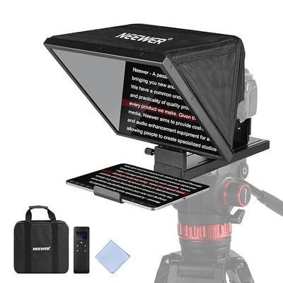 NEEWER Basics X16B Aluminum Alloy Liftable Teleprompter 16" for iPad Tablet DSLR Camera, No Assembly, Remote & App Control, Compatible with iOS Android, Pro for Online Teaching Live Streaming
