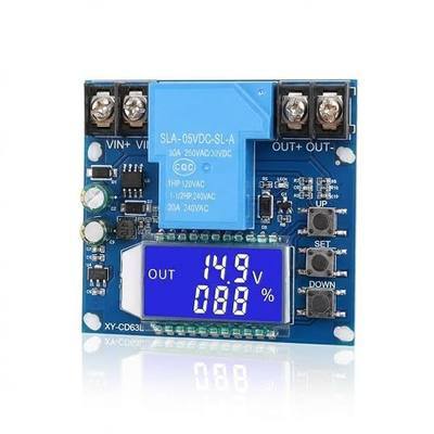 Low Voltage Cutoff Controller DC 6-60V 30A,Low Voltage Disconnect Protection Module with LC Display,for Lead Acid Lithium Battery Solar System
