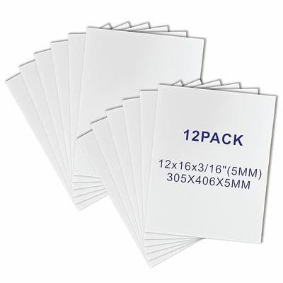 12x16‘’ White Foam Board, ZJCEASER 12 Pack Poster Board, 3/16" Thick | Poster Board, Sign Board, For School Projects, University Displays, College Events, Arts & Crafts, Framing