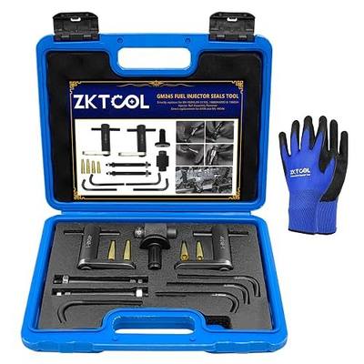 ZKTOOL GM245 Fuel Injector Rail Assembly Remover Tool Fuel Injector Seals Install Replace Tools Set Compatible with Cadillac Saturn Pontiac Chevrolet Subaru 6706 EN-49248 EN-49245 EN-51105 18683AA000