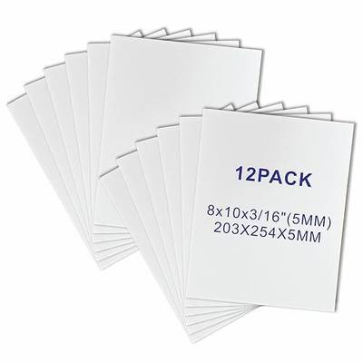 8x10‘’ White Foam Board, ZJCEASER 12 Pack Poster Board, 3/16" Thick | Poster Board, Sign Board, For School Projects & Arts, For University Displays & Events, For Framing