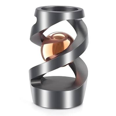 Upgraded Kinetic Spinning Desk Toy, Stress Relief Gadget, Rose Gold | Quiet Adult Fidget Toys Autism, ADHD and Anxiety, Optical Illusion Decor, Stocking Stuffers, Party Fillers and Office Gifts