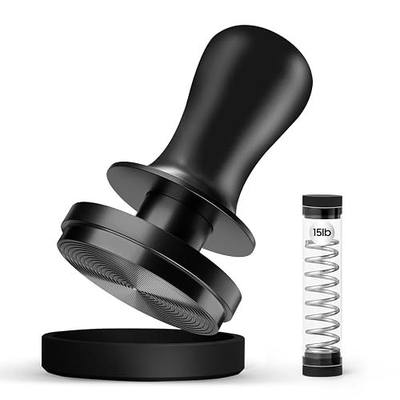 MHW-3BOMBER 51mm Espresso Tamper with 30lbs Click Feedback, 3-Spring Constant Pressure Design, Electroplated Black Threaded SUS304 Base for 51mm Portafilter, T7016-OS
