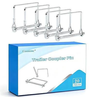 20 PCS Square Pto Pin Shaft Locking Pin 1/4 pin Hitch pin Wire Lock Pin Safety Coupler Pin 1/4" x 2-3/4"for PTO,Farm,Lawn,Hitches,and Garden (20 PCS Trailer Pins)