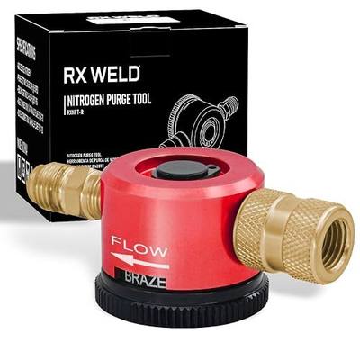 RX WELD Nitrogen Purge Tool, HVAC Brazing Regulator | 50 PSI Inlet for Smooth Purging & Brazing Flow