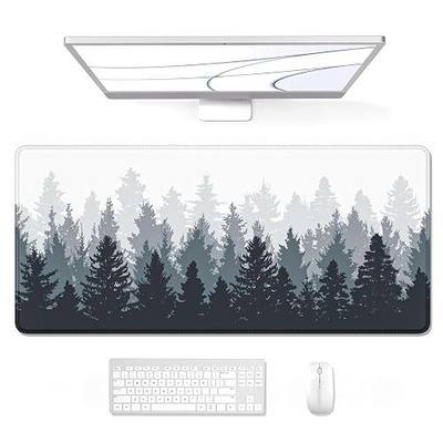 Auhoahsil Large Mouse Pad, XXL Gaming Mousepad, Desk Mat for Desktop, Thick Rubber, Big & Long Size, Stitched Edges, Full Desk Pad for Laptop & Computer, Extended 31.5 x 11.8 in, Ink Misty Forest
