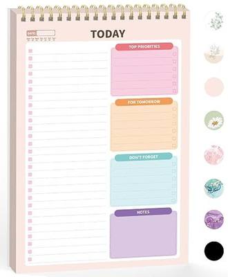 Forvencer To Do List Notepad (6.5 x9.8), To Do List Notebook for Work | Undated Daily Planner Organizer for Tasks Checklist & Goal Planning, To Do List Perfect for Office, School, Cute
