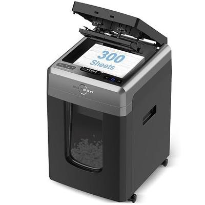BONSEN 300-Sheet Auto Feed Micro Cut Heavy Duty Paper Shredders for Office | 60-Min Run, P-4 High Security, 2-in-1 Mode with Anti-Jam System, 58dB Ultra-quiet, 8.1-Gal Bin with Casters S3113