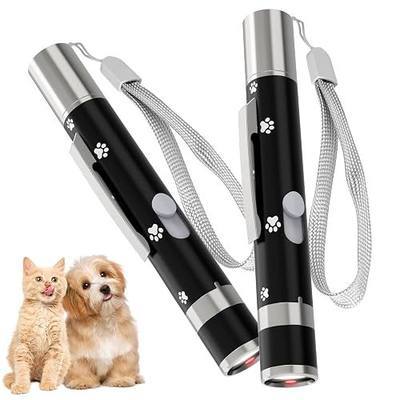 UMSIS Cat Toy, 2 Pieces, Distinctive Black Painted Metal Casing with Paw Print Design, Rechargeable, 7 Adjustable Patterns, Interactive Chase Toy for Indoor Cats & Dogs Training and Exercise
