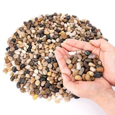 GreatBuddy 10-lb Pebbles for Indoor Plants, 3/8" Pea Gravel for Vases, Small Rocks for Succulents, Fish Tanks, Aquariums, Terrarium, Drainage Pebbles for Potted Plants, River Rocks for Landscaping