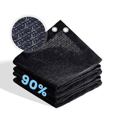 90% Shade Cloth for Garden 6x6 FT, Outdoor Sun Shade Netting with Reinforced Grommets, Pergola Shade Cover Mesh Tarp for Plants Patio Greenhouse Chicken Coop, Black