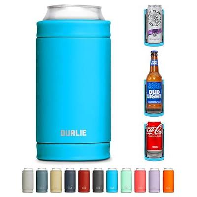 DUALIE 3 in 1 Insulated Can Cooler - 15+ Colors - Universal Size for 12 oz Cans, Slim Cans, and Bottles
