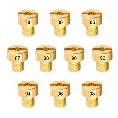 Carburetor Main Jet for Gy6 49cc 50cc 80cc 100cc CVK Carburetor Carb Main Jet 139QMB 139QMA 78 80 85 87 88 90 92 94 96 98 Carburetor Jet for ATV Scooters Go Kart Jonway Roketa Sunl Taotao