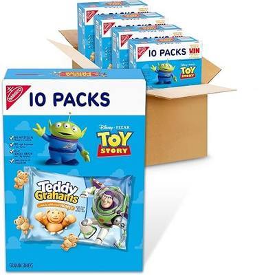 TEDDY GRAHAMS Honey Graham Snacks, 40 Kids Snack Packs (4 Boxes) | Good Source of Calcium, 8g of Whole Grain Per 30g Serving, No High Fructose Corn Syrup, Artificial Flavor or Colors