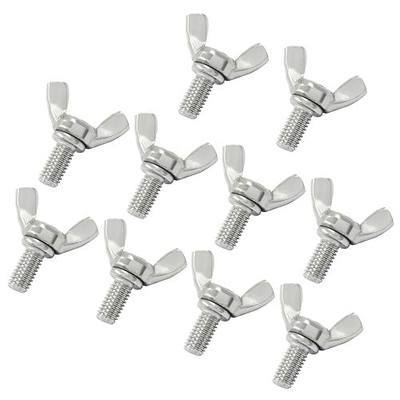 M6*12 Wing Butterfly Screws Bolts, Stainless Steel, 10 Pcs | Machine Fastener, Thumb Hand Screws, For Electronic Equipment