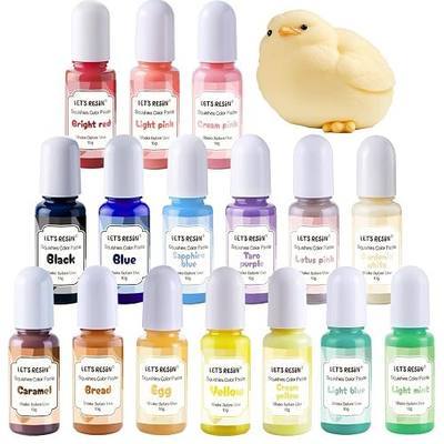 LET'S RESIN Silicone Pigment Dye for Taba Squishy, 16 Colors Paste | Opaque Pigment Paste for Silicone Rubber Mold Making, Vibrant Colorant for Squishy Maker Coloring